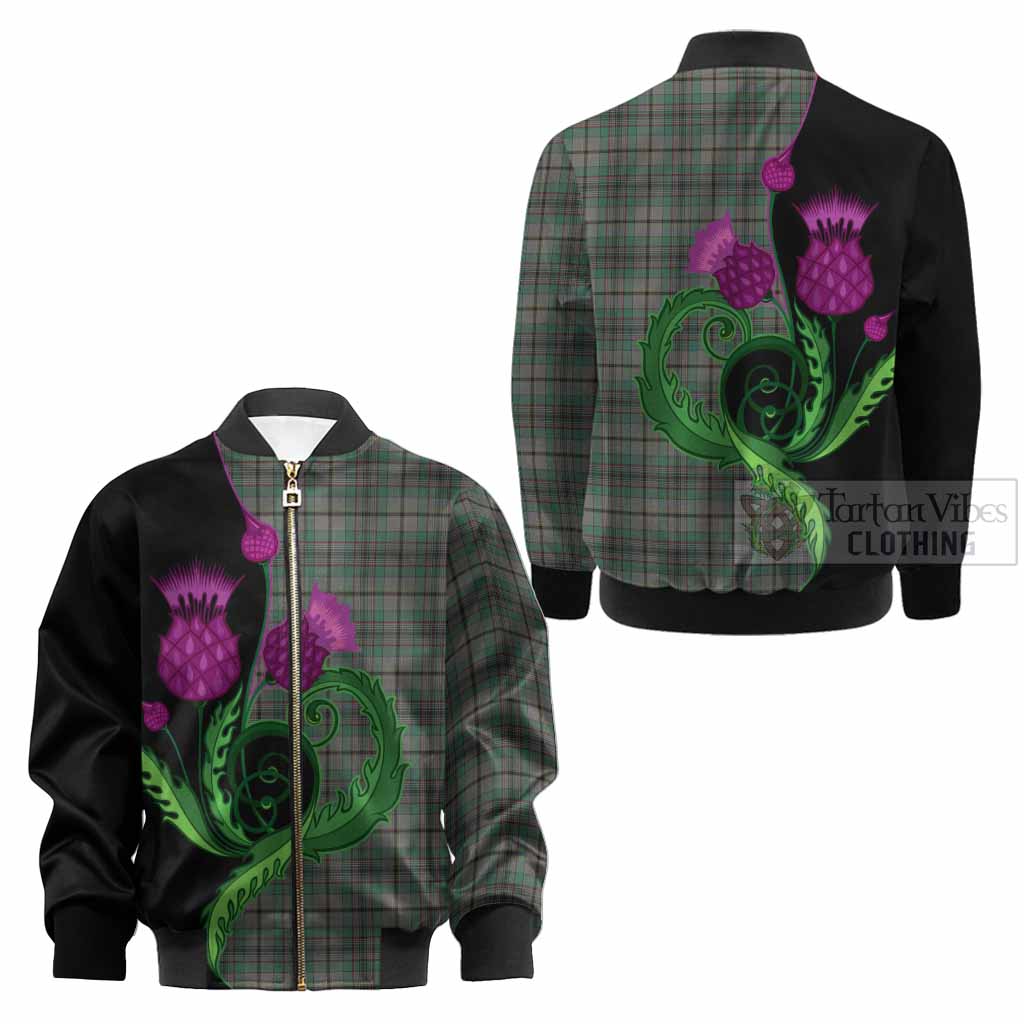 Craig Tartan Kid Bomber Jacket Traditional Scottish Thistle