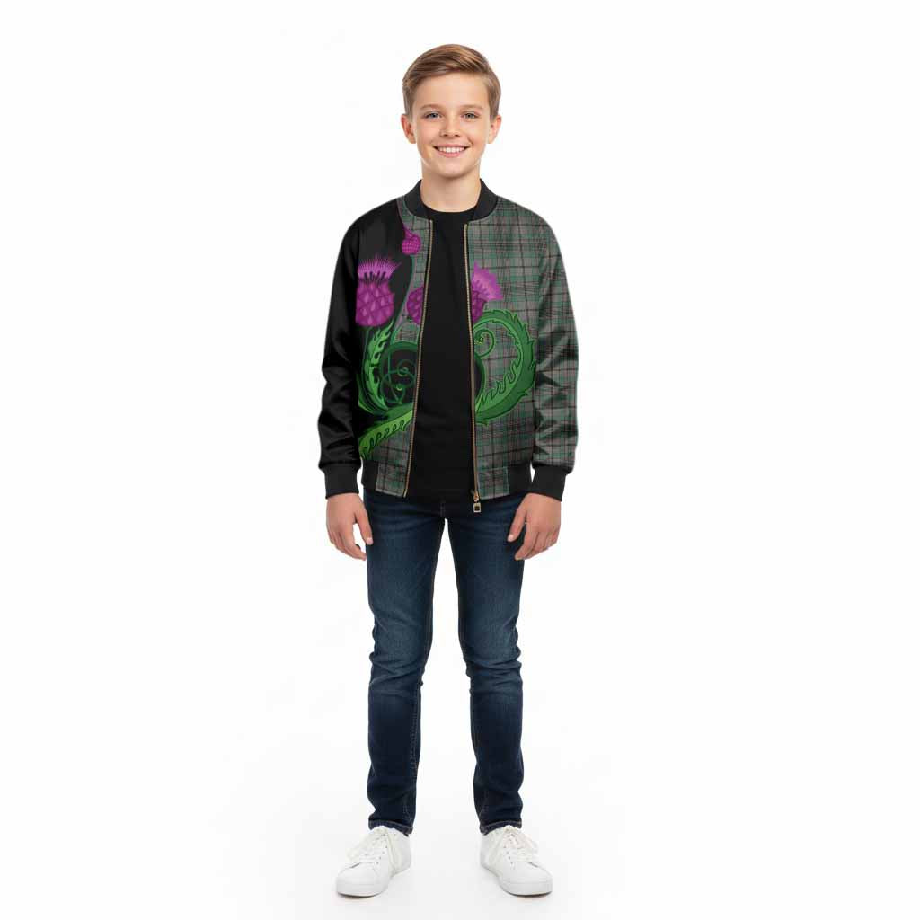 Craig Tartan Kid Bomber Jacket Traditional Scottish Thistle