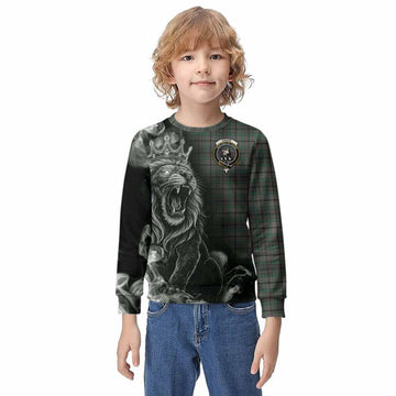 Craig Tartan Kid Knitted Sweatshirt Roaring Lion Heritage