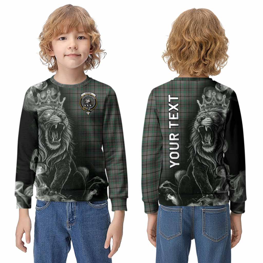Craig Tartan Kid Knitted Sweatshirt Roaring Lion Heritage