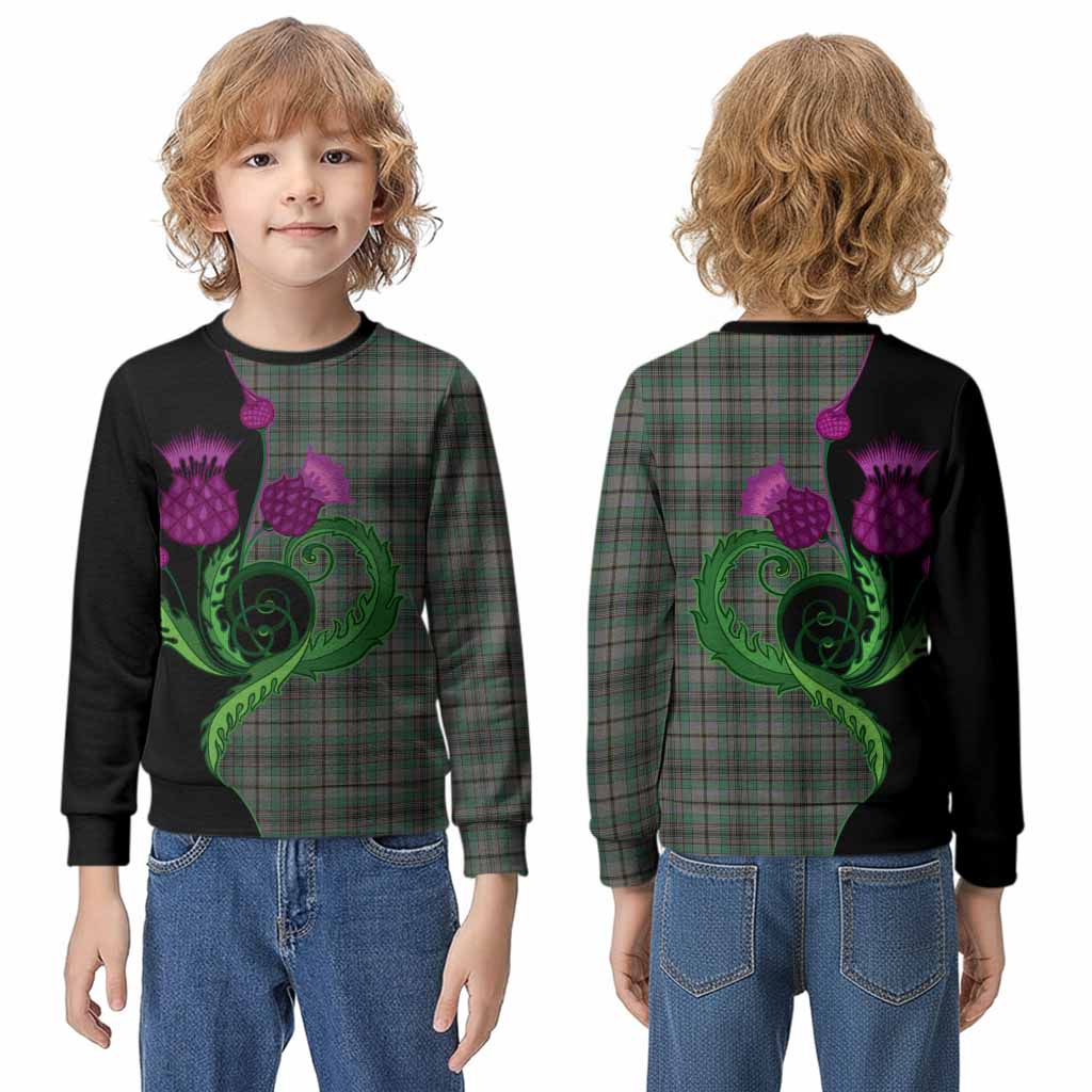Craig Tartan Kid Knitted Sweatshirt Traditional Scottish Thistle
