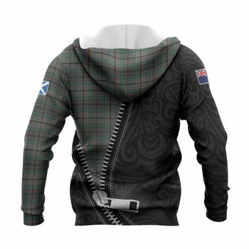 Craig Tartan Knitted Hoodie New Zealand Pattern Unique Zipper Stylized