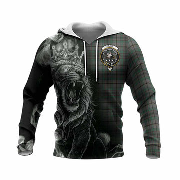 Craig Tartan Knitted Hoodie Roaring Lion Heritage