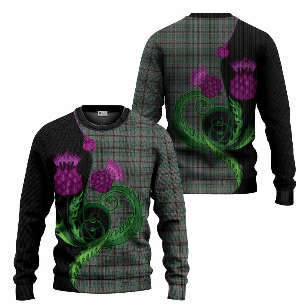 Craig Tartan Knitted Sweater Traditional Scottish Thistle