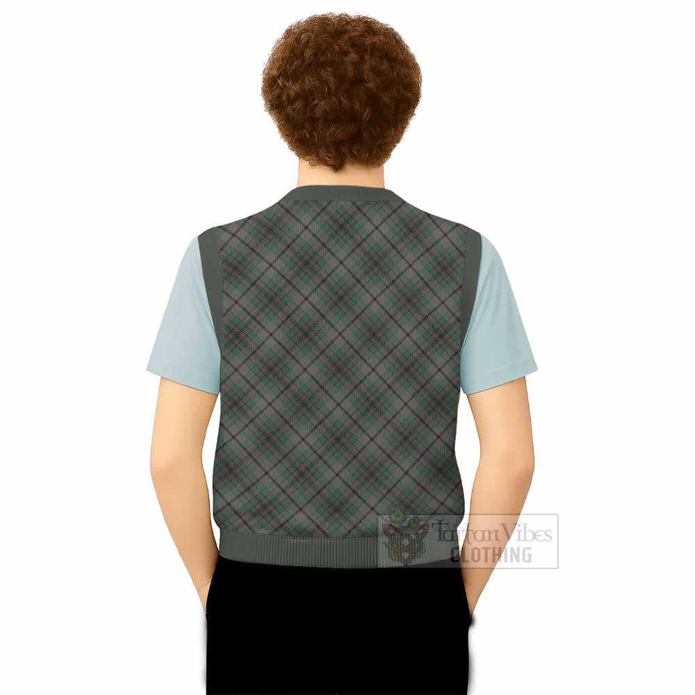 Craig Tartan  Knitted V-Neck Vest Cross Style