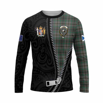 Craig Tartan Long Sleeve T-Shirt New Zealand Pattern Unique Zipper Stylized
