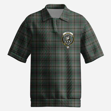 Craig Tartan Men’s Polo Sweater Top with Family Crest