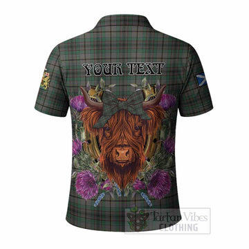 Craig Tartan Polo Shirt Scottish Thistle Heilan Coo