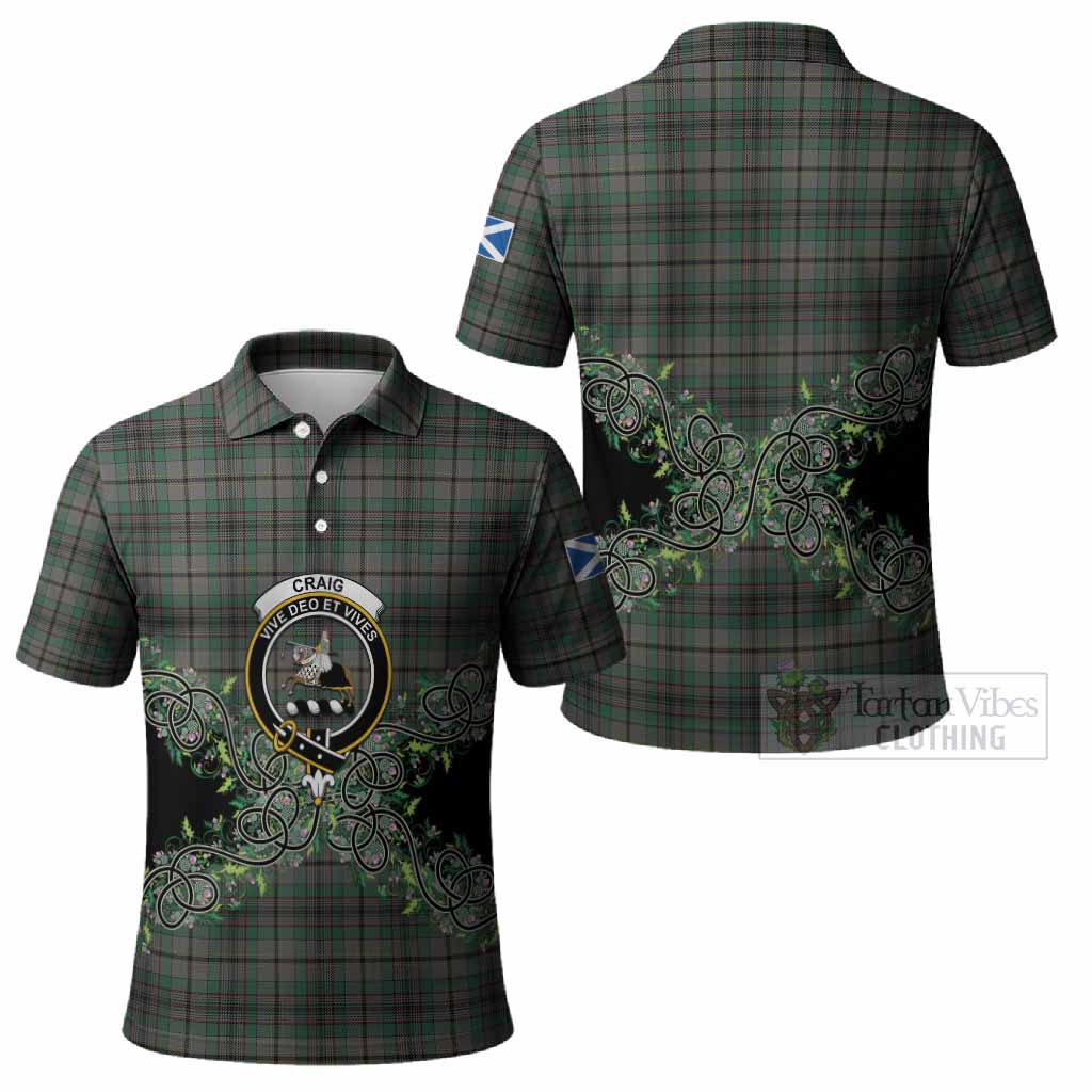 Craig Tartan Polo Shirt Thistle Scottish Spirit