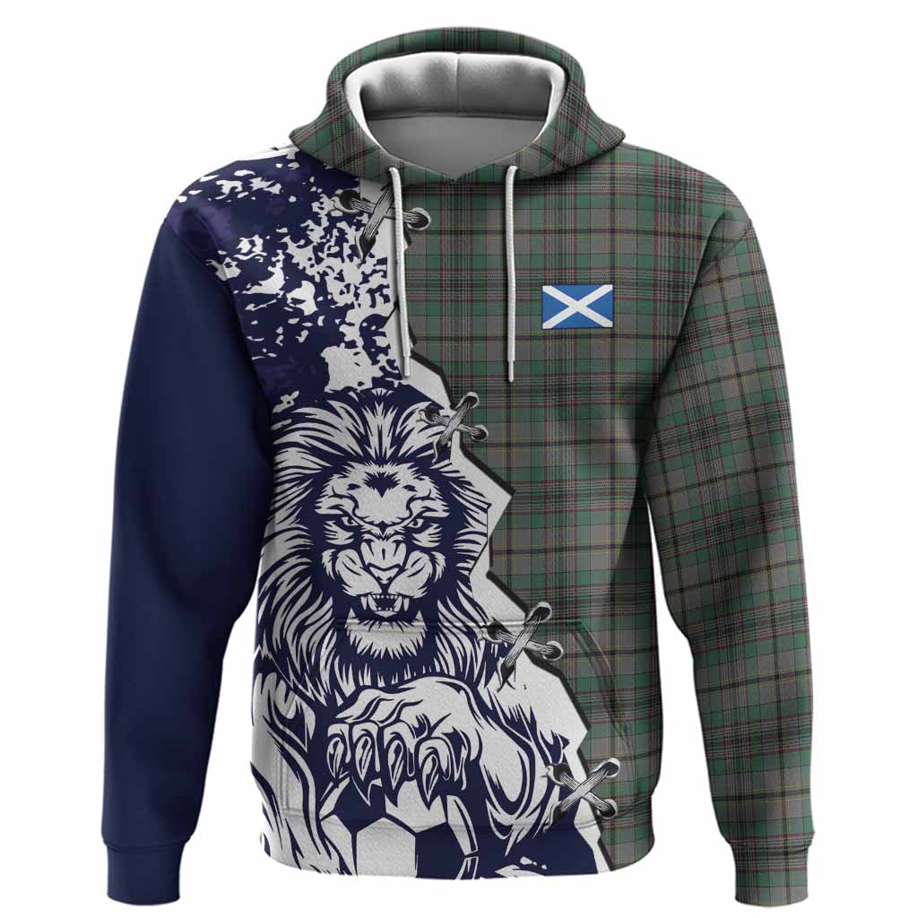 Craig Tartan Scottish Hoodie Angry Lion With Soccer Ball Style