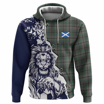 Craig Tartan Scottish Hoodie Angry Lion With Soccer Ball Style