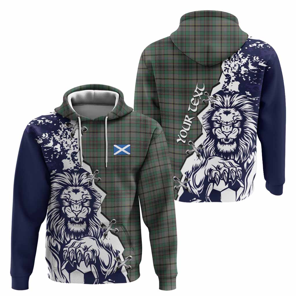 Craig Tartan Scottish Hoodie Angry Lion With Soccer Ball Style