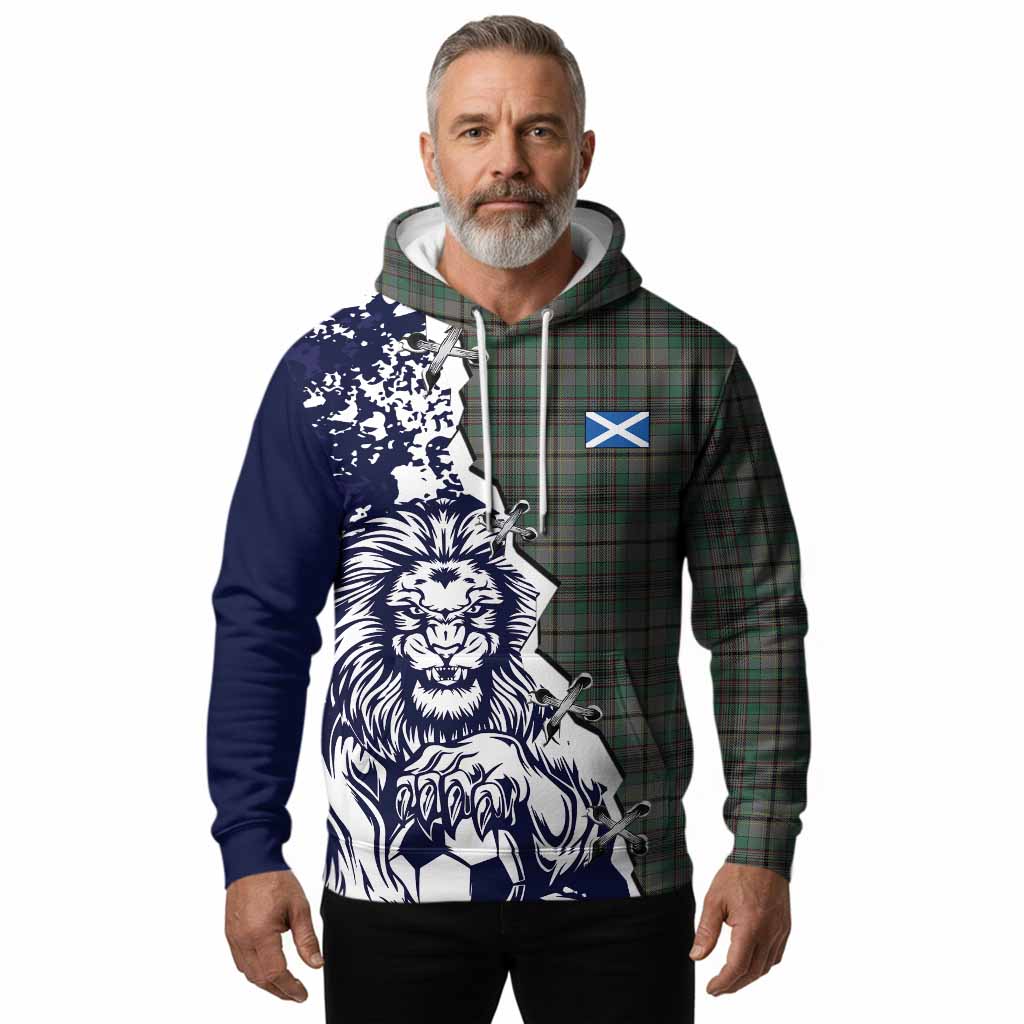 Craig Tartan Scottish Hoodie Angry Lion With Soccer Ball Style