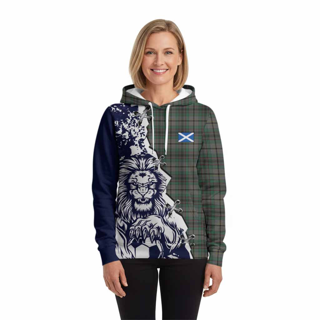 Craig Tartan Scottish Hoodie Angry Lion With Soccer Ball Style