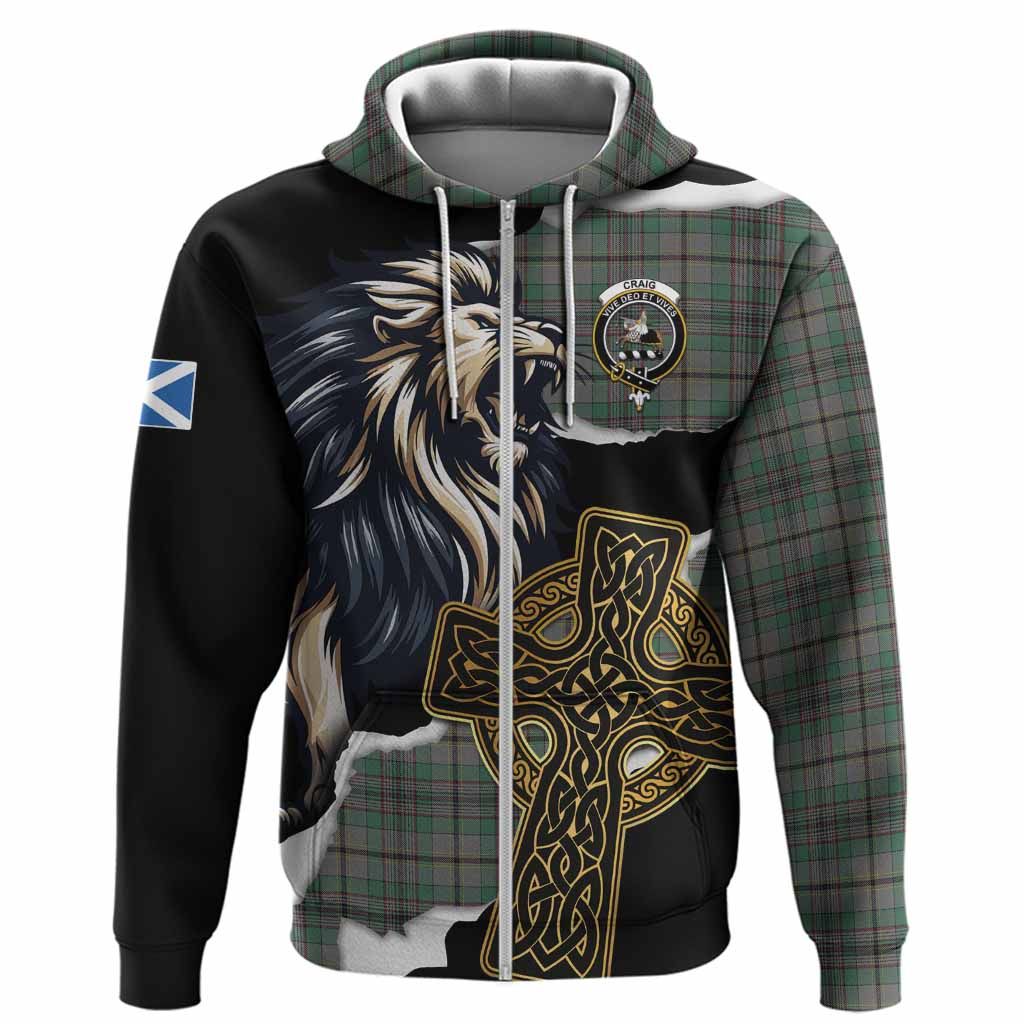 Craig Tartan Scottish Hoodie Lion Celtic Heritage
