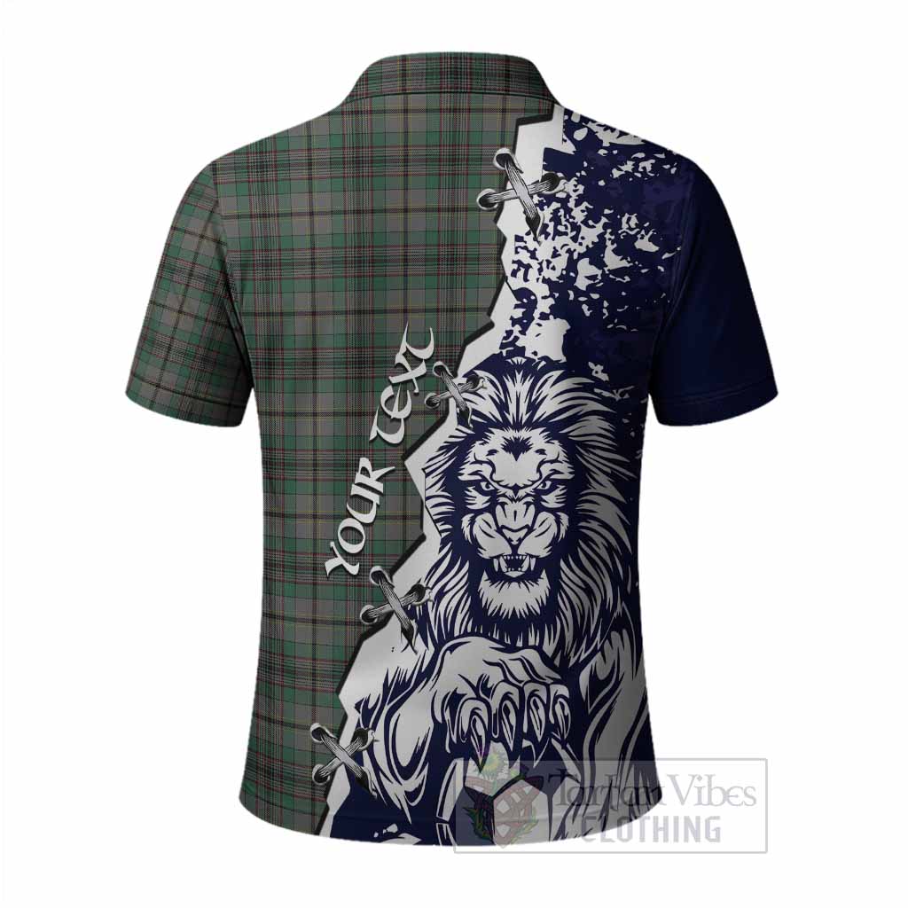 Craig Tartan Scottish Polo Shirt Angry Lion With Soccer Ball Style