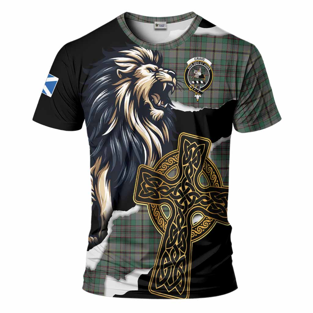 Craig Tartan Scottish T-Shirt Lion Celtic Heritage