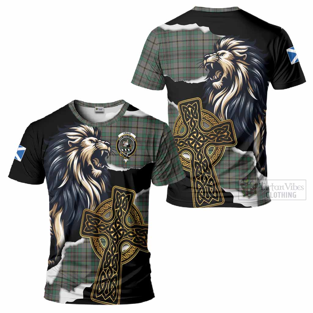 Craig Tartan Scottish T-Shirt Lion Celtic Heritage