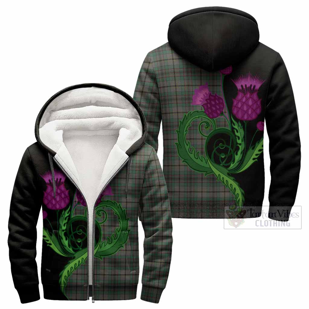 Craig Tartan Sherpa Hoodie Traditional Scottish Thistle