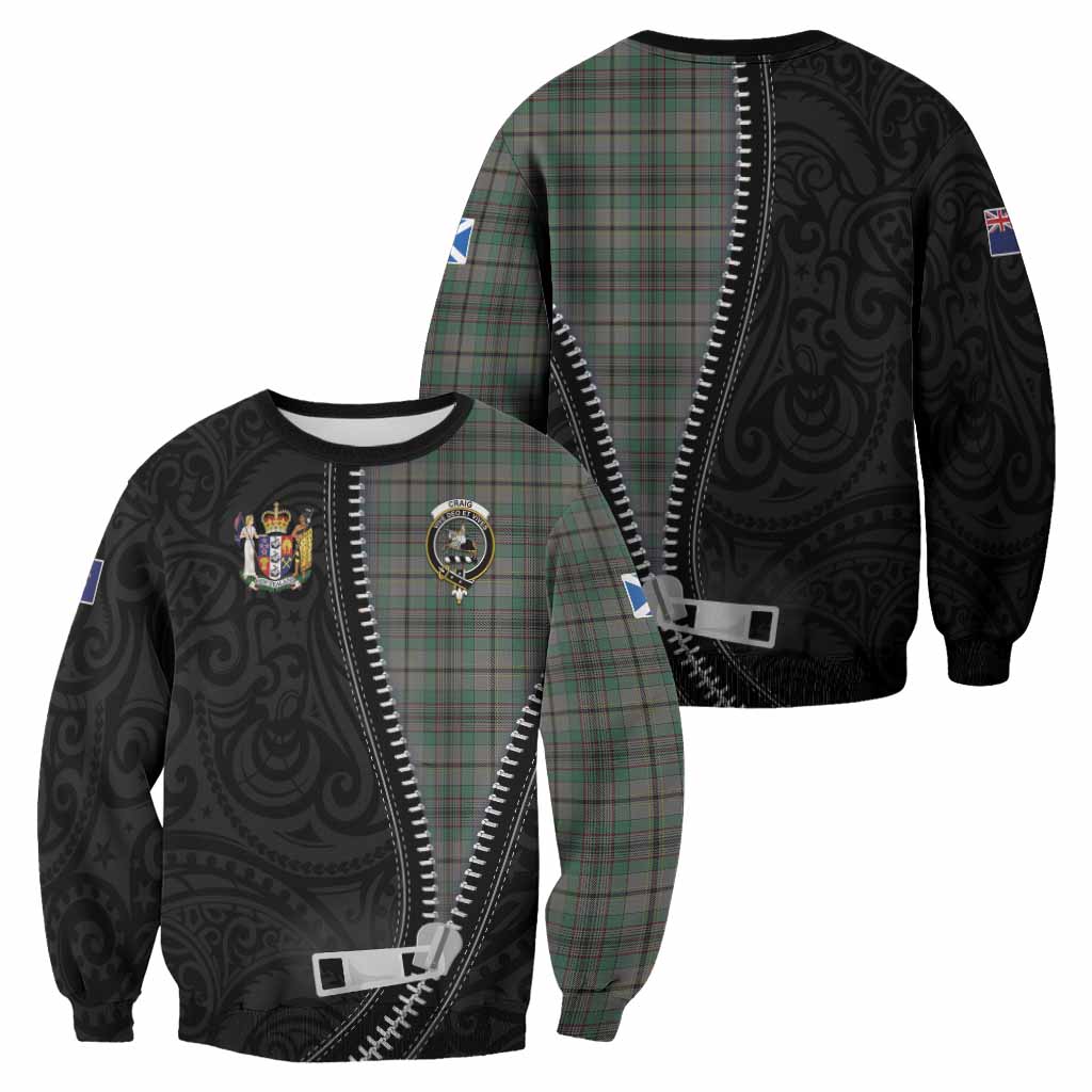 Craig Tartan Sweatshirt New Zealand Pattern Unique Zipper Stylized