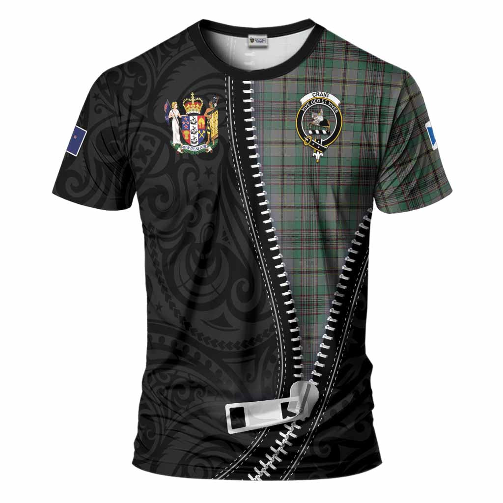 Craig Tartan T-Shirt New Zealand Pattern Unique Zipper Stylized