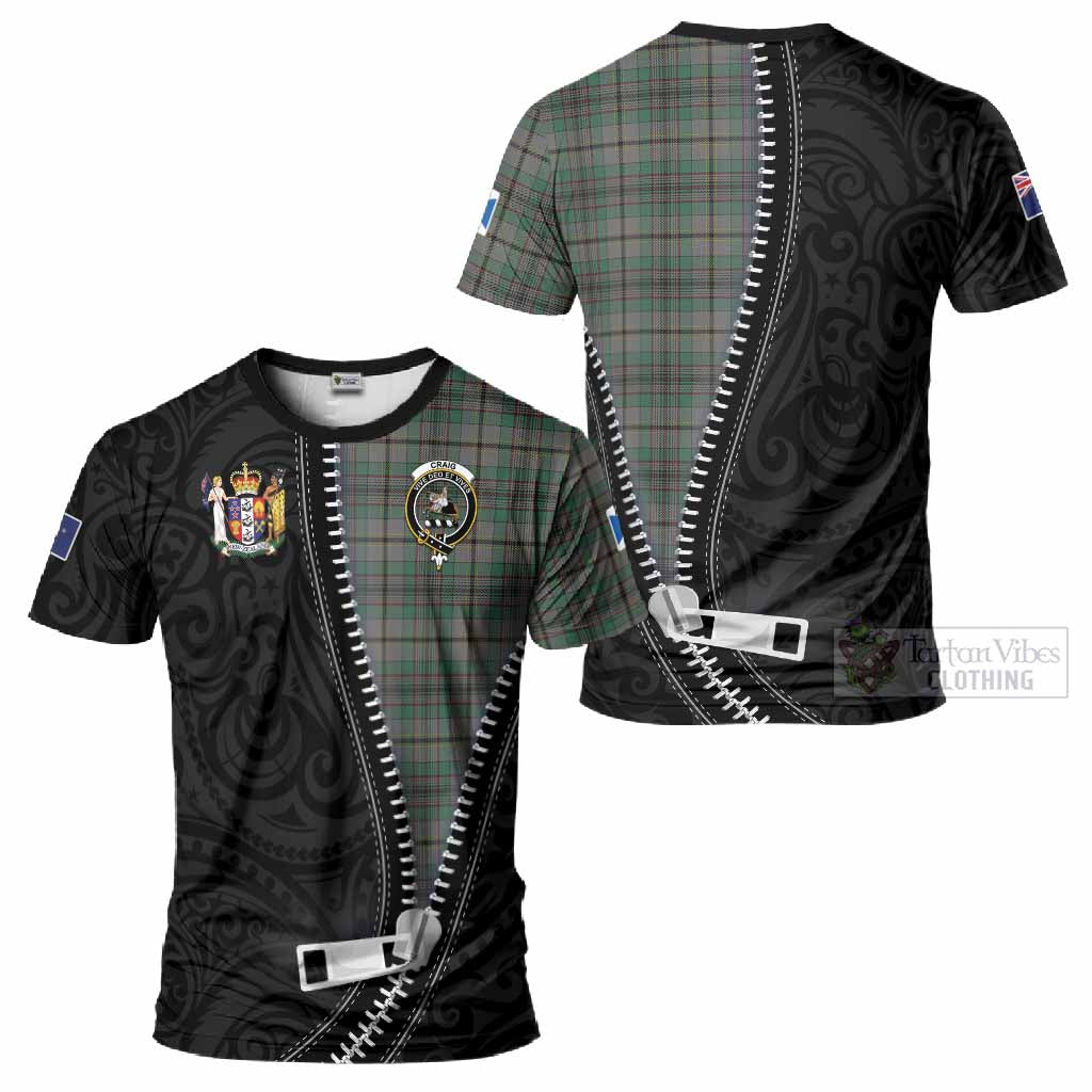 Craig Tartan T-Shirt New Zealand Pattern Unique Zipper Stylized