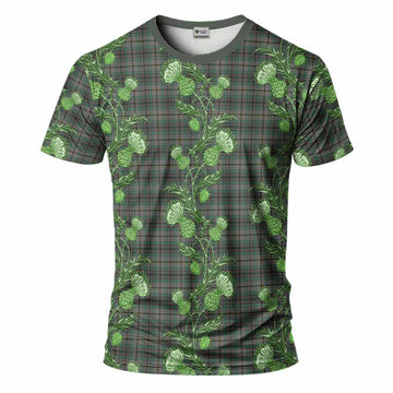Craig Tartan T-Shirt Seamless Scottish Thistle Flowers