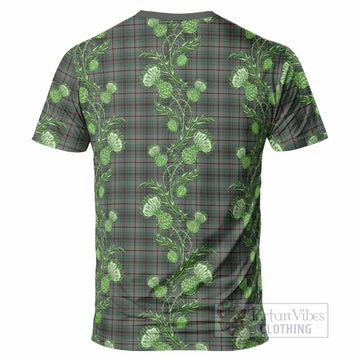 Craig Tartan T-Shirt Seamless Scottish Thistle Flowers
