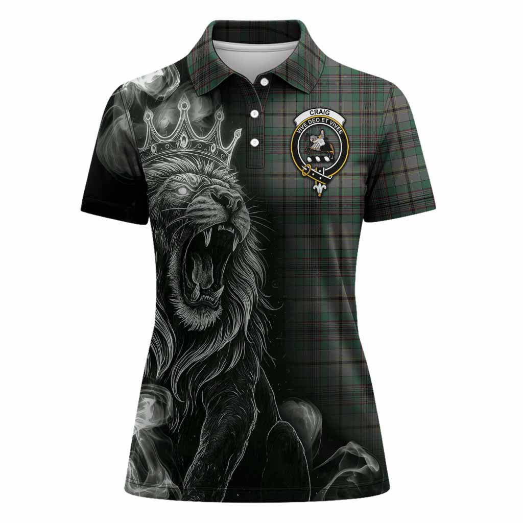 Craig Tartan Women Polo Shirt Roaring Lion Heritage