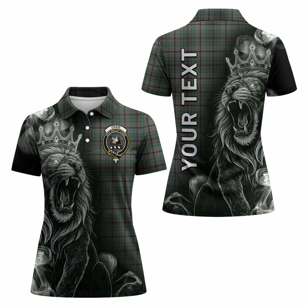 Craig Tartan Women Polo Shirt Roaring Lion Heritage