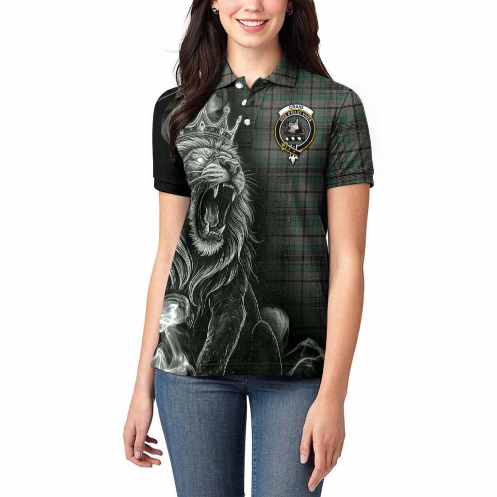 Craig Tartan Women Polo Shirt Roaring Lion Heritage