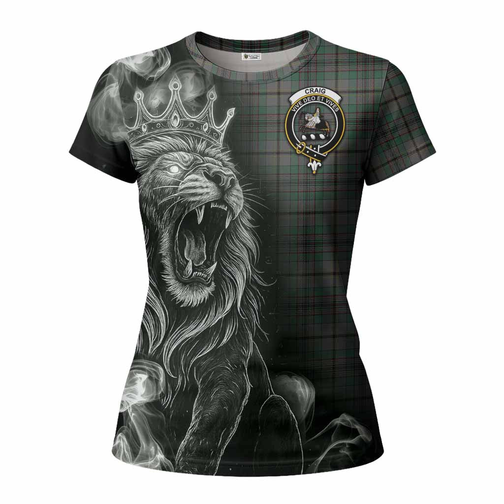 Craig Tartan Women T shirt Roaring Lion Heritage