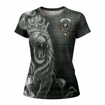 Craig Tartan Women T shirt Roaring Lion Heritage