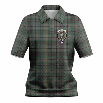 Craig Tartan Women’s Polo Sweater Top with Family Crest