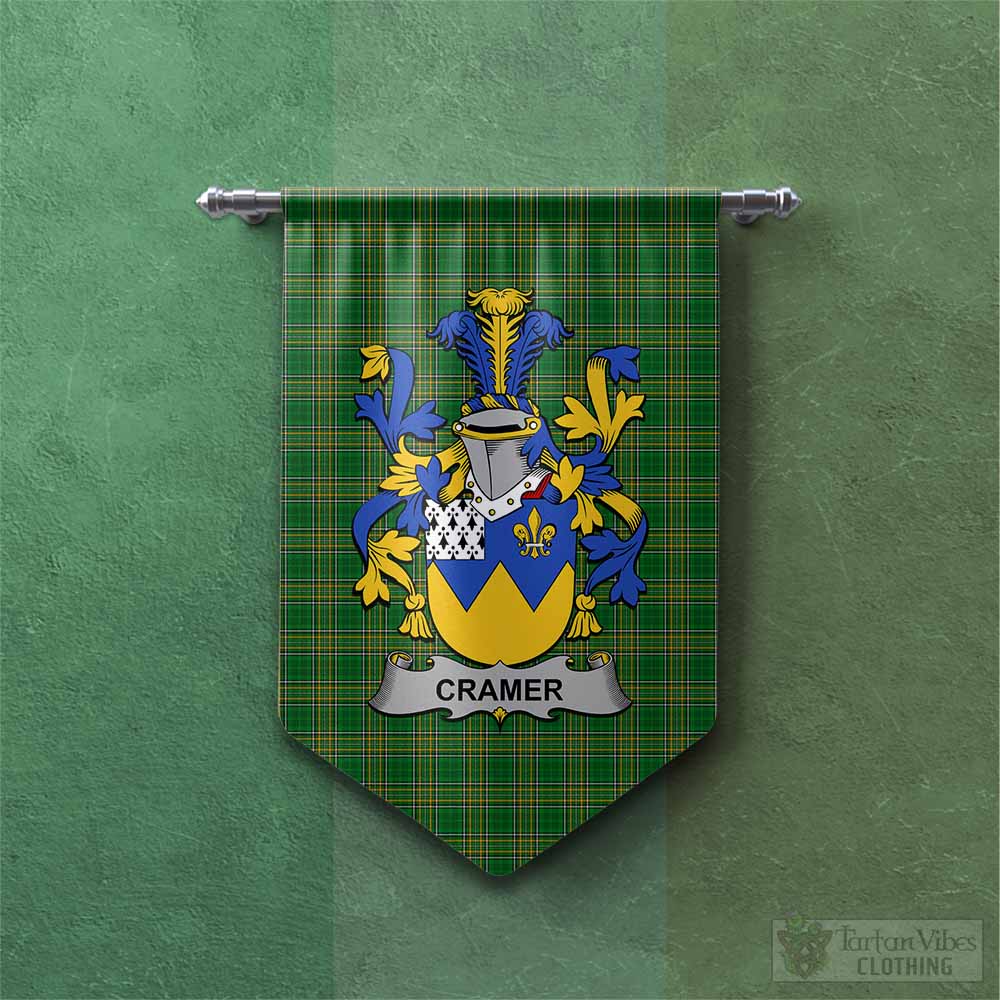 Cramer Irish Clan Tartan Gonfalon, Tartan Banner with Coat of Arms Chevron - Tartan Vibes Clothing