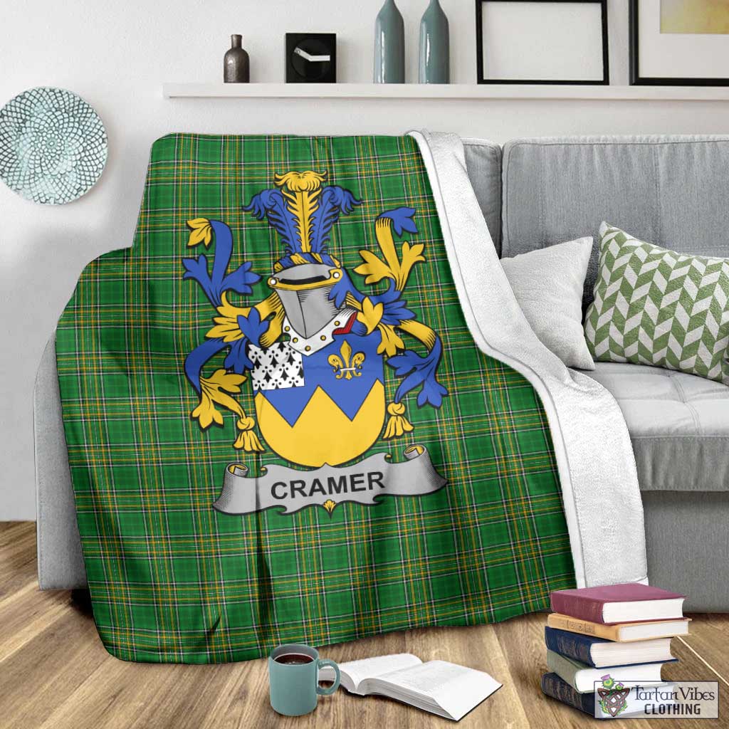 Cramer Irish Clan Tartan Blanket with Coat of Arms - Tartan Vibes Clothing