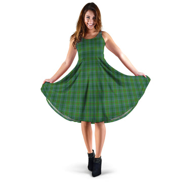 Cranston Tartan Sleeveless Midi Womens Dress