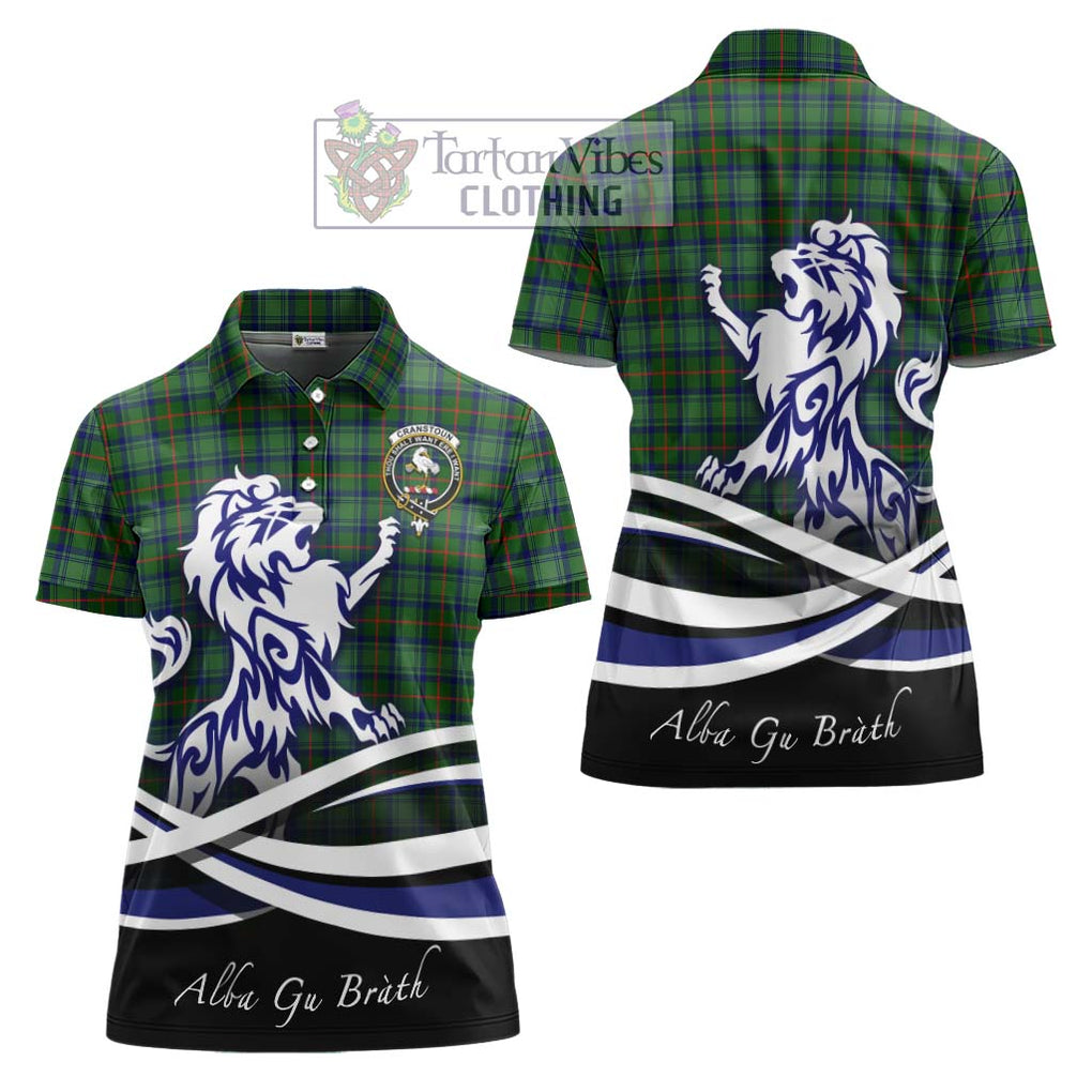 Cranstoun (Cranston) Tartan Women's Polo Shirt with Alba Gu Brath Regal Lion Emblem Women - Tartan Vibes Clothing