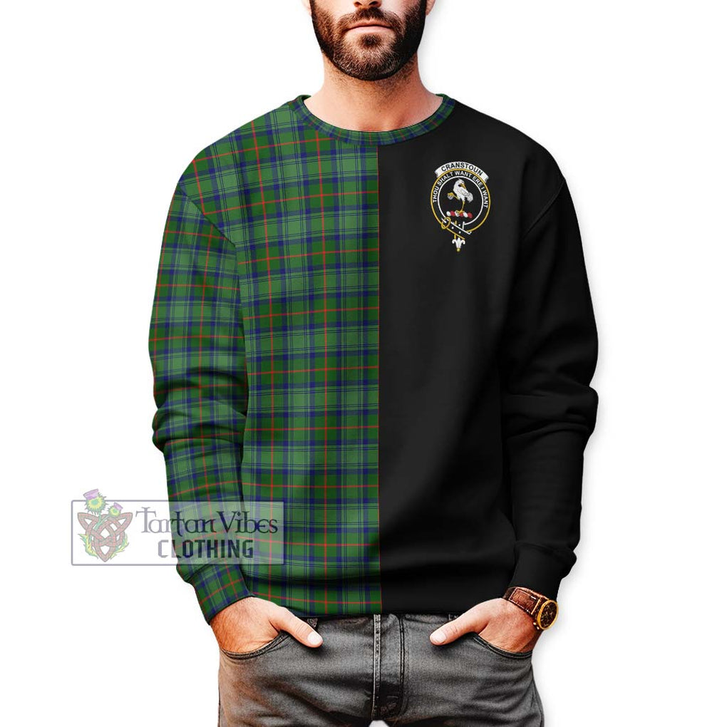 Cranstoun (Cranston) Tartan Sweatshirt with Family Crest and Half Of Me Style Unisex - Tartan Vibes Clothing