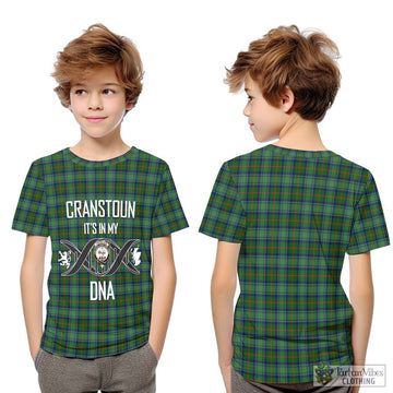 Cranstoun (Cranston) Tartan Kid T-Shirt with Family Crest DNA In Me Style Youth XL Size14 - Tartan Vibes Clothing