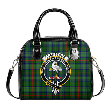 Cranstoun (Cranston) Tartan Shoulder Handbags with Family Crest One Size 9*21*24 cm (3.54*8.27*9.45 inches) - Tartan Vibes Clothing