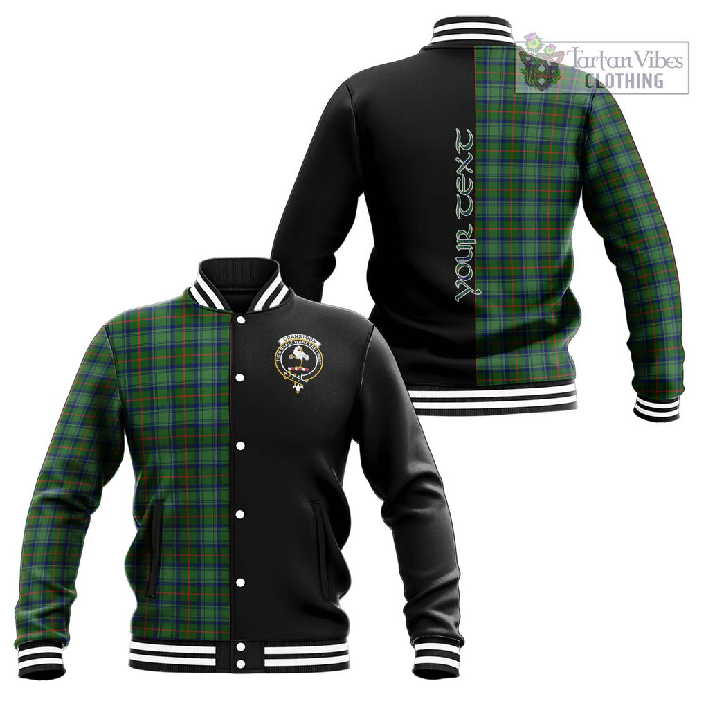 Cranstoun (Cranston) Tartan Baseball Jacket with Family Crest and Half Of Me Style Unisex - Tartan Vibes Clothing