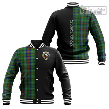 Cranstoun (Cranston) Tartan Baseball Jacket with Family Crest and Half Of Me Style Unisex - Tartan Vibes Clothing
