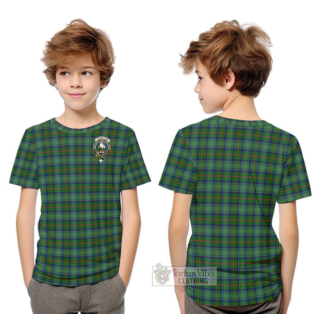 Cranstoun (Cranston) Tartan Kid T-Shirt with Family Crest Youth XL Size14 - Tartan Vibes Clothing