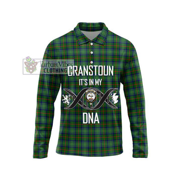 Cranstoun (Cranston) Tartan Long Sleeve Polo Shirt with Family Crest DNA In Me Style Unisex - Tartan Vibes Clothing