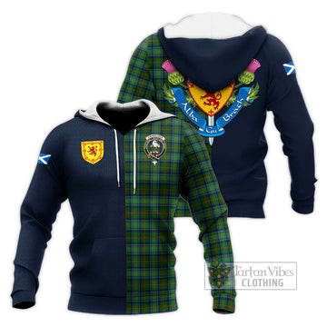 Cranstoun (Cranston) Tartan Knitted Hoodie Alba with Scottish Lion Royal Arm Half Style Unisex Knitted Pullover Hoodie - Tartan Vibes Clothing