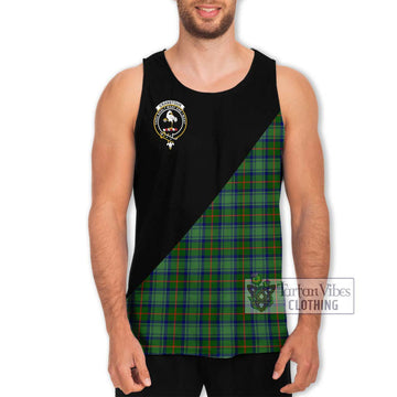 Cranstoun (Cranston) Tartan Men's Tank Top with Family Crest and Military Logo Style Men - Tartan Vibes Clothing