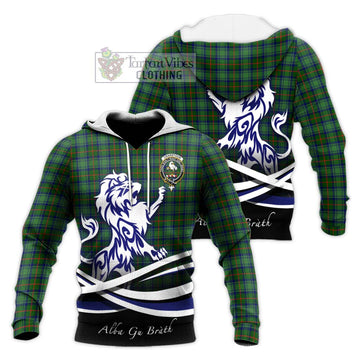 Cranstoun (Cranston) Tartan Knitted Hoodie with Alba Gu Brath Regal Lion Emblem Unisex Knitted Pullover Hoodie - Tartan Vibes Clothing