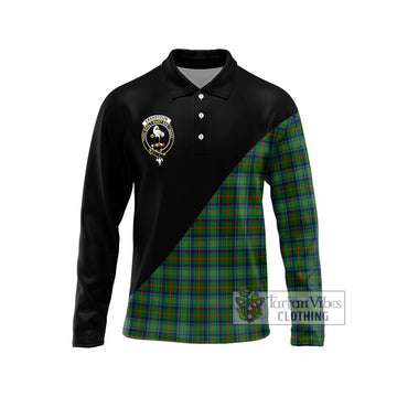 Cranstoun (Cranston) Tartan Long Sleeve Polo Shirt with Family Crest and Military Logo Style Unisex - Tartan Vibes Clothing