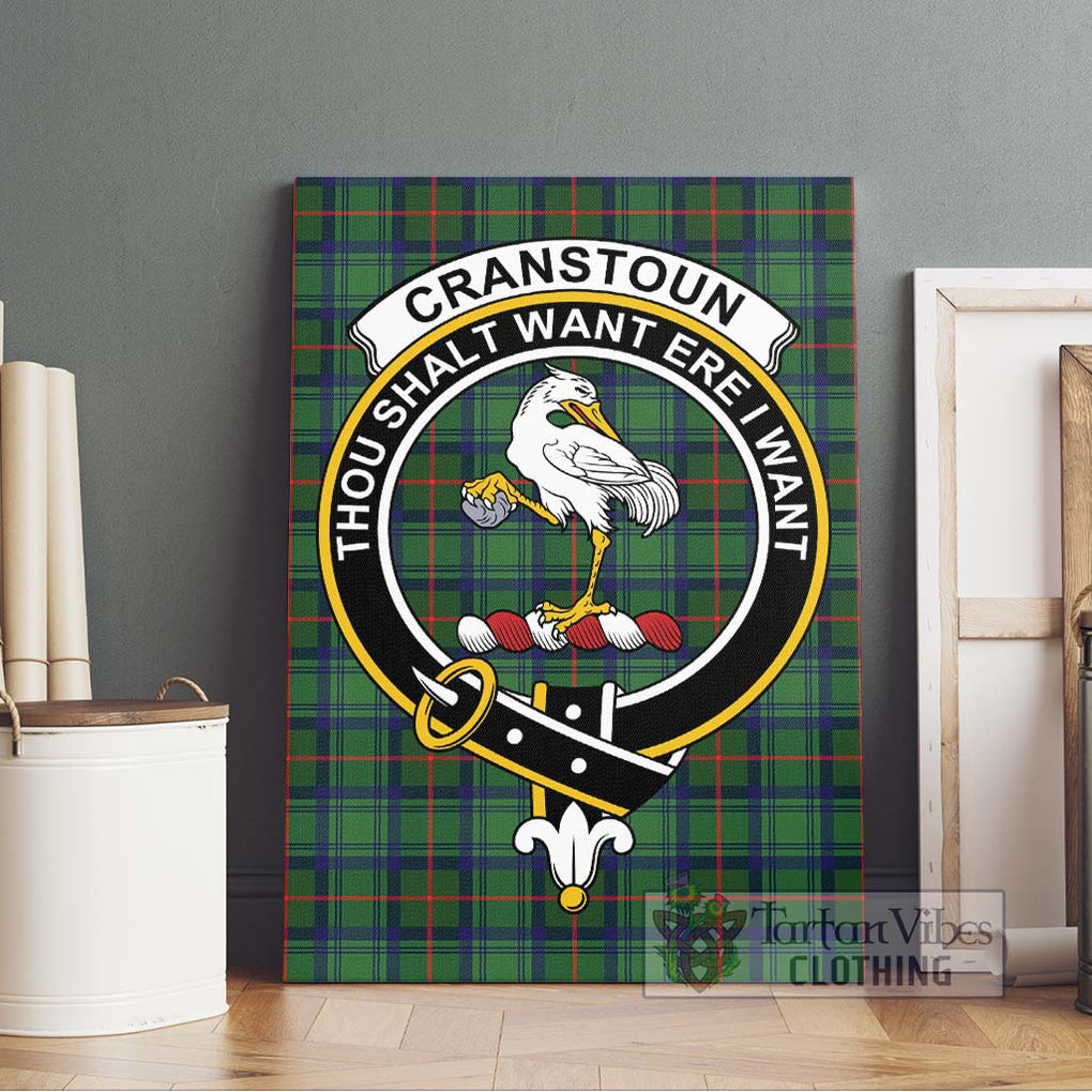 Cranstoun (Cranston) Tartan Canvas Print Wall Art with Family Crest Without Frame - Tartan Vibes Clothing